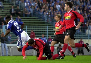 Waren schon damals auf einer Linie: Horst Heldt (li.) und Alex Schur (re.)