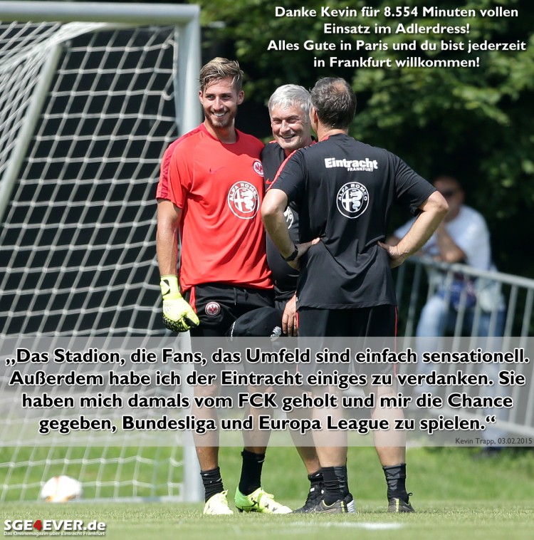 Am 03. Juli 2015 bei seinem letzten Training unter den alten und neuen Trainern Armin Veh und Moppes Petz.