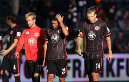 Enttäuschung nach dem 1:1 gegen Hertha BSC: Marco Russ, Stefan Aigner, Slobodan Medojevic und Alexander Meier
