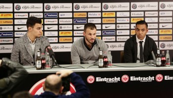 Die drei Neuzugänge der Eintracht auf einen Blick: Kaan Ayhan, Szabolcz Huszti und Marco Fabián (von links nach rechts).