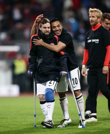 Stendera verletzte sich beim Relegationsrückspiel in Nürnberg schwer am Knie.