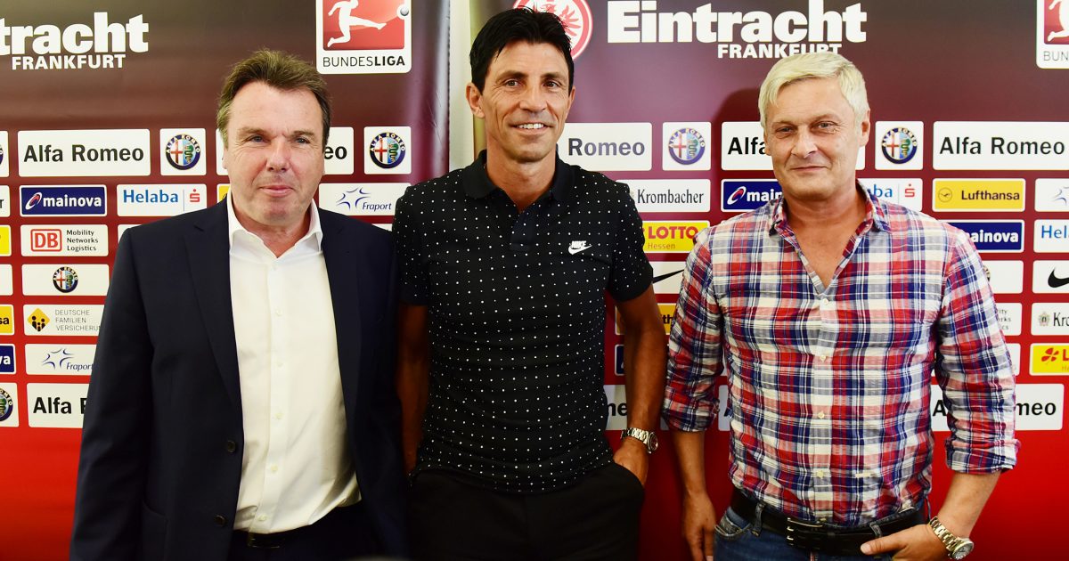 Zurück in Frankfurt: Trainer Armin Veh (rechts).