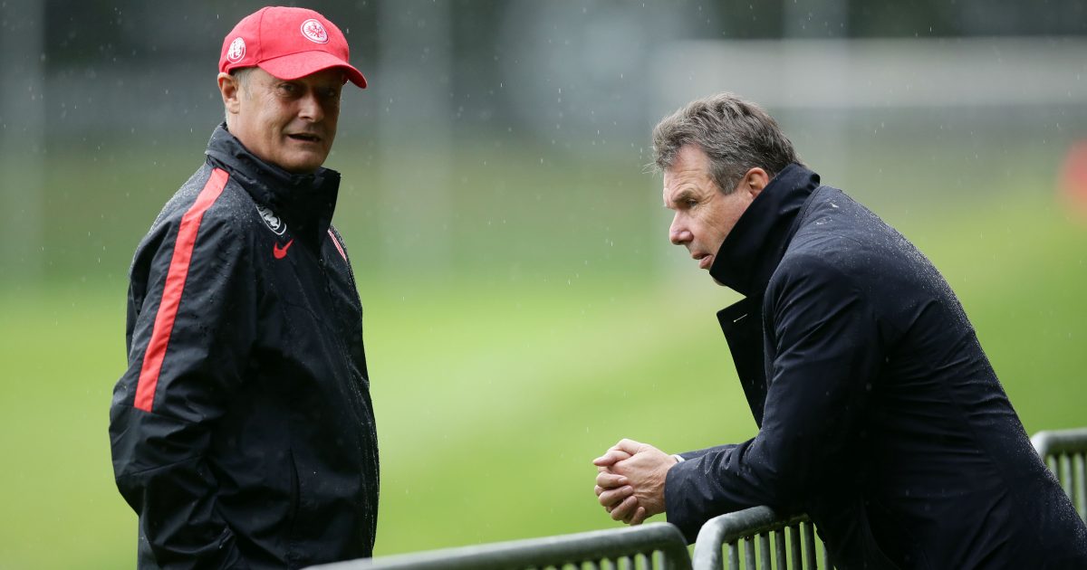 Armin Veh (li.) soll Heribert Bruchhagen (re.) beerben.