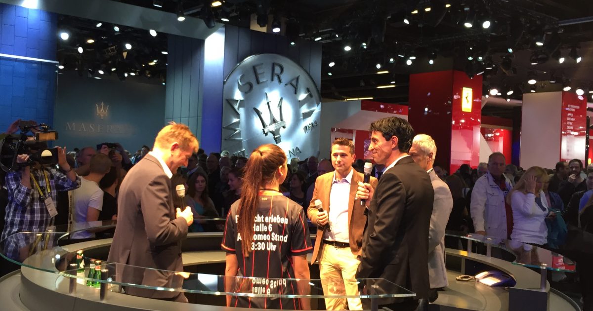 Armin Veh und Bruno Hübner standen in einer Talkrunde bei Alfa Romeo Rede und Antwort.