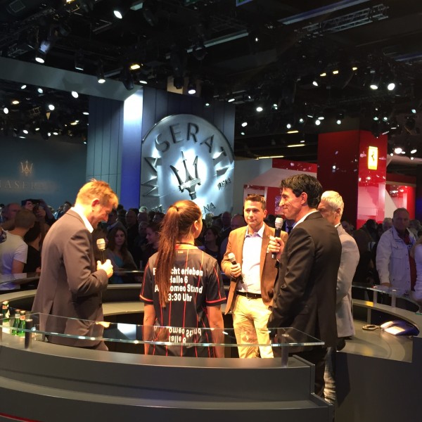 Armin Veh und Bruno Hübner standen in einer Talkrunde bei Alfa Romeo Rede und Antwort.