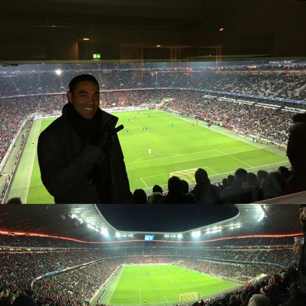 Marco Fabián Ende November beim Champions-League-Spiel zwischen Bayern München und Olympiakos Piräus. Quelle: Facebook-Auftritt