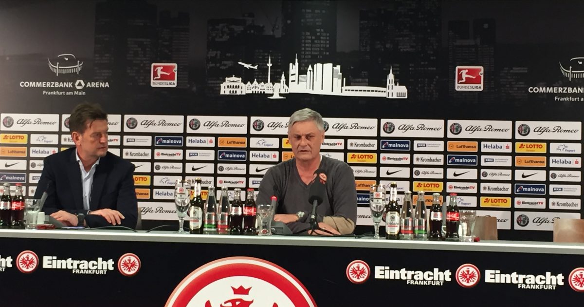 Armin Veh war bei der obligatorischen Pressekonferenz sehr gesprächig: "Warum fragt ihr mich nach Seferovic und nicht, ob Chandler im Kader ist?"