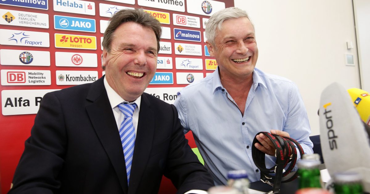 Haben inzwischen nicht mehr allzu viel zu lachen: Heribert Bruchhagen und Armin Veh.