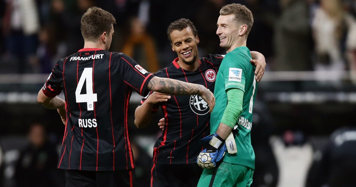 Die Eintracht-Spieler hatten endlich einen Grund zu jubeln...