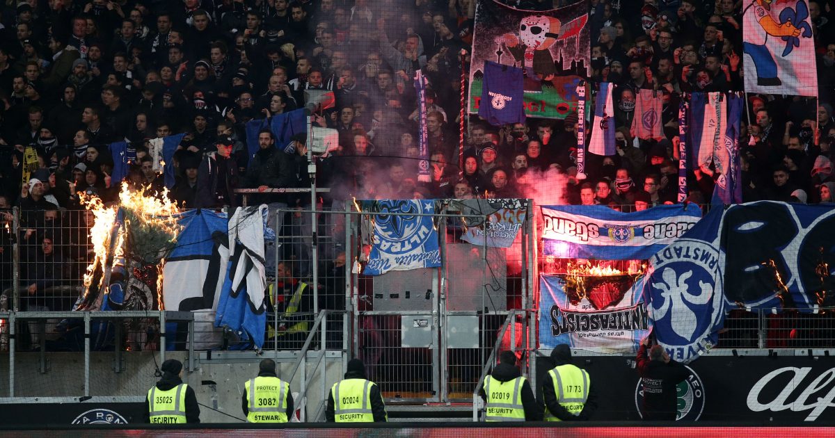 Die "Randale" im Hinspiel gegen den SV Darmstadt 98 ziehen nicht nur ein Gästefan-Verbot, sondern auch Innenstadtverbot für Eintracht-Fans nach sich.