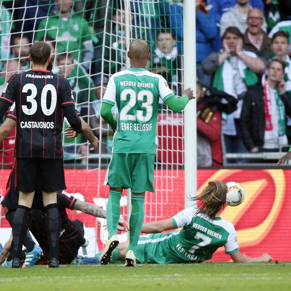 Da war´s passiert: Bremen erzielt kurz vor Schluss den Siegtreffer.