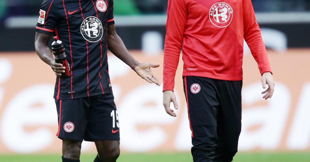 Constant Djakpa (li.) und Bastian Oczipka (re.) mussten sich ihren restlichen Teamkollegen geschlagen geben und bilden das Schlusslicht der Spielerbenotung auf SGE4EVER.de