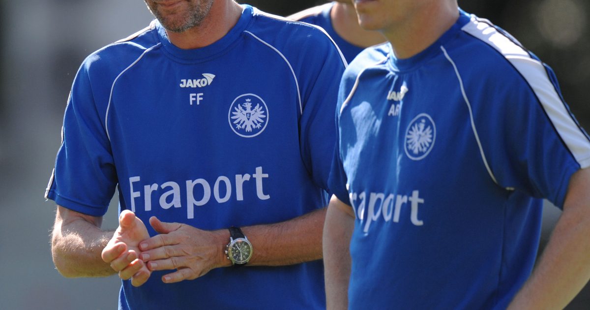 Armin Reutershahn (re.) war ein enger Vertrauter von Friedhelm Funkel (li.). Nun streift er sich wieder den Adler über die Brust.