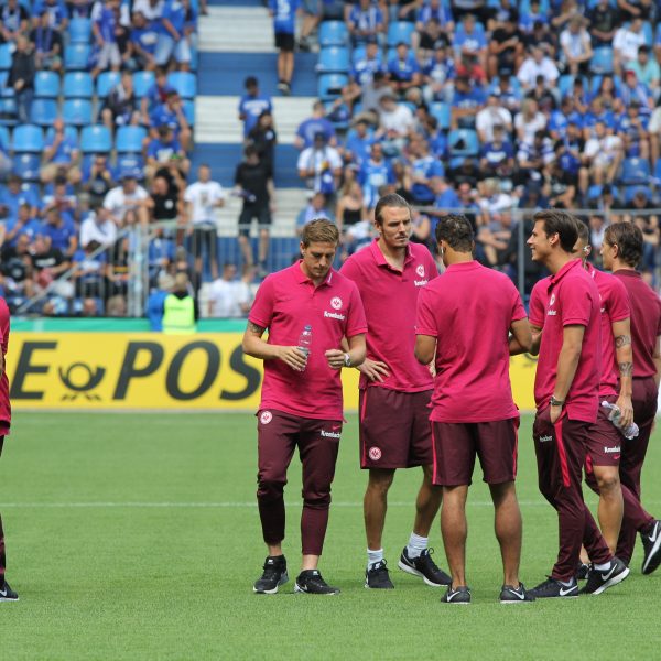 Vorbereitung auf das Pokalspiel in der MCC-Arena in Magdeburg