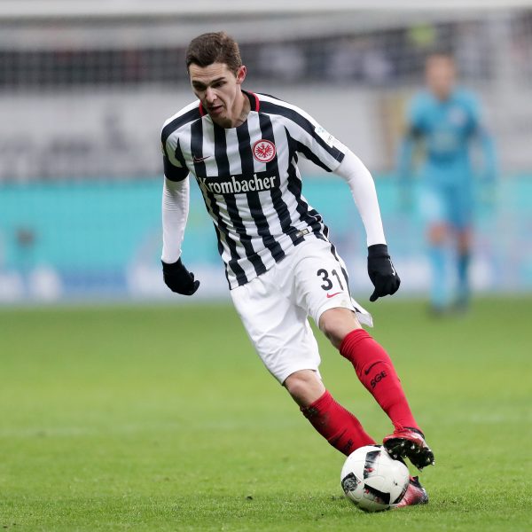  20.12.2016, Fussball, 1. BL, Eintracht Frankfurt - FSV Mainz 05. Branimir Hrgota (Frankfurt). Foto: Heiko Rhode, Bad Homburg ***WWW.FOTO-RHODE.DE*** FON 0172-6703266