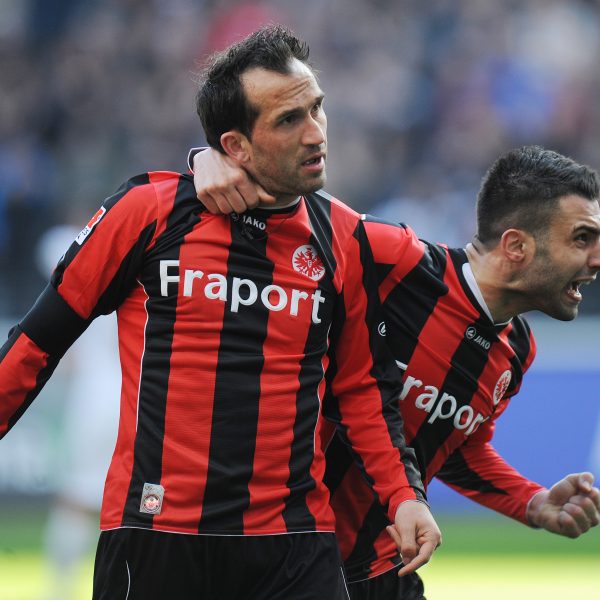  Theofanis Gekas (l.) und Georgios Tzavellas hatten maßgeblichen Anteil an der letzten Frankfurter Torkrise.