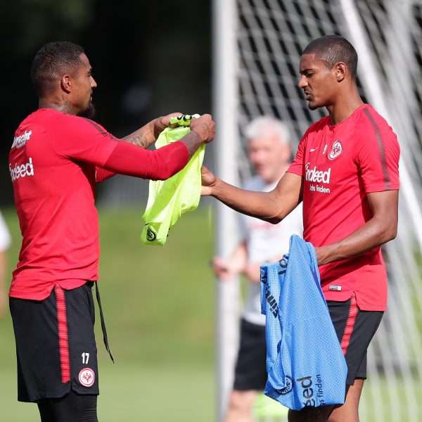  Boateng (li.) und Haller (re.) verstehen sich auf und neben dem Platz immer besser.