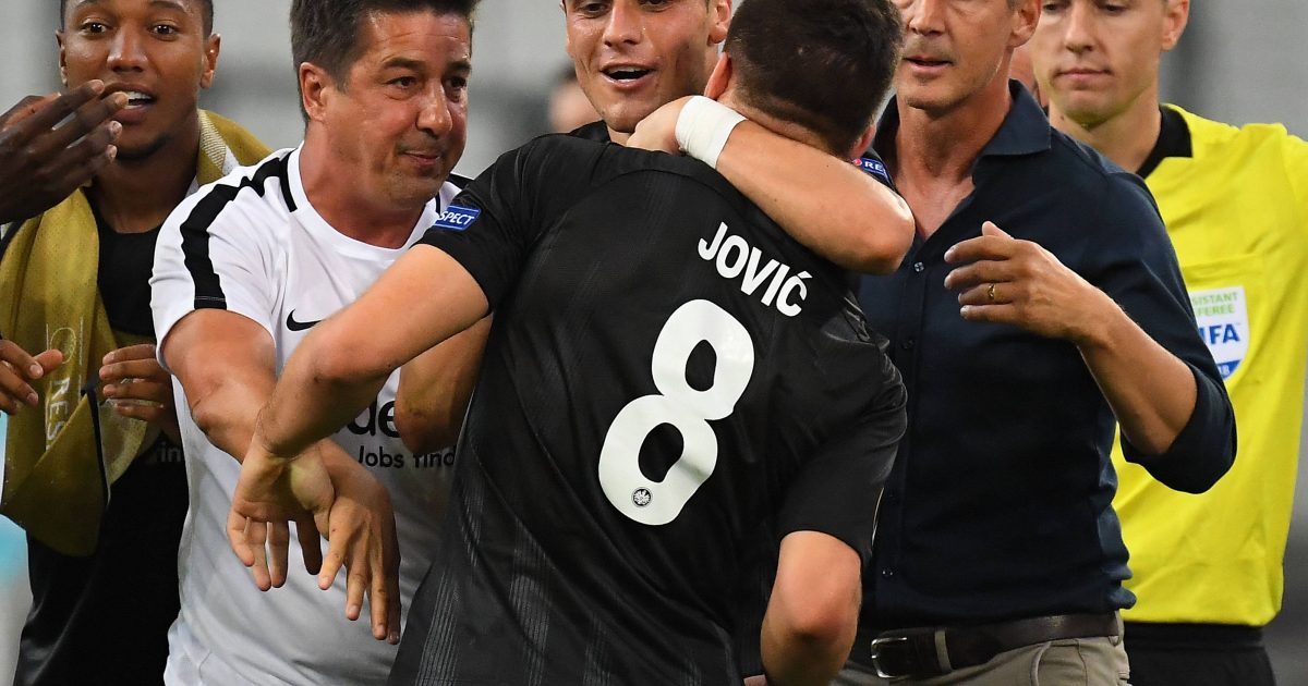 Luka Jovic war der gefeierte Held beim gestrigen Europa-League-Abend in Marseille. (Foto: imago/Jan Huebner)