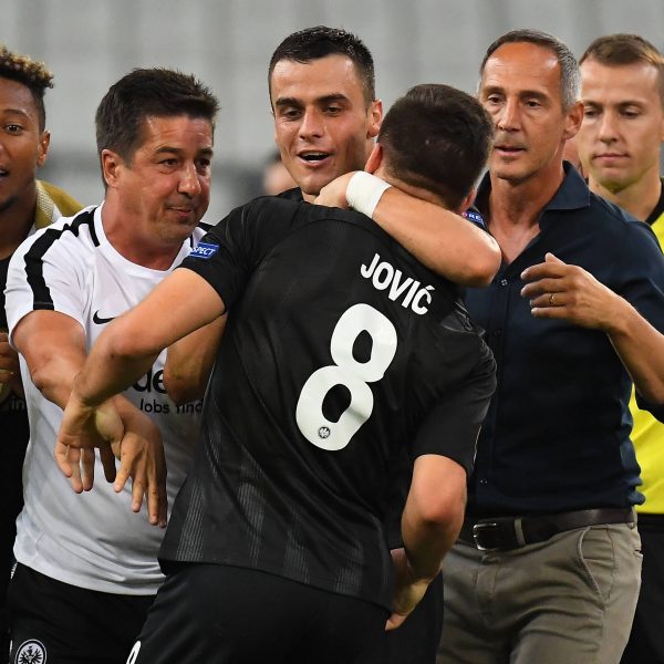  Luka Jovic war der gefeierte Held beim gestrigen Europa-League-Abend in Marseille. (Foto: imago/Jan Huebner)
