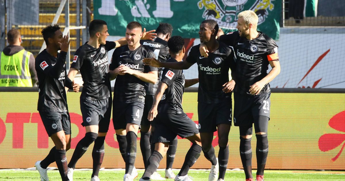  Die Eintracht hatte im ersten Durchgang gegen Hannover gleich doppelt Grund zum Jubeln. (Foto: imago/Schüler)