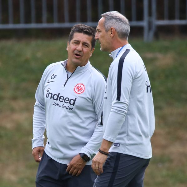  Christian Peintinger (l.) und Adi Hütter kennen und schätzen sich.