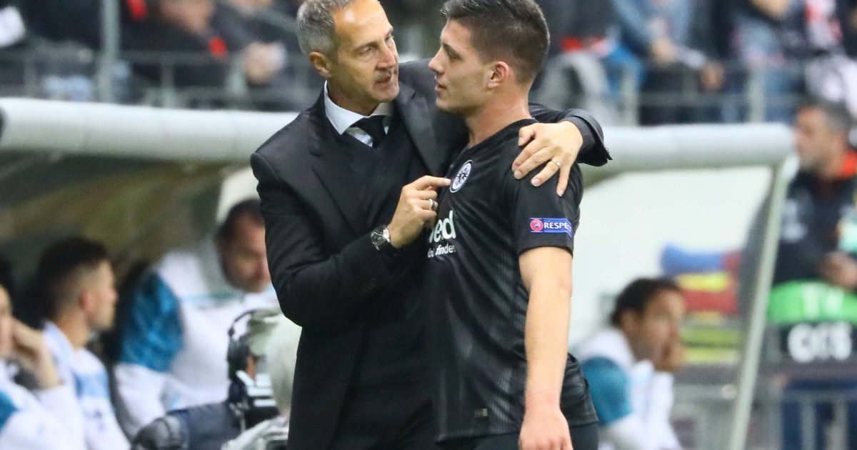  Trennen sich nach dieser Saison ihre Wege? Frankfurts Trainer Adi Hütter und Stürmerstar Luka Jovic stehen vor richtungsweisenden Wochen. (Foto: imago Images/Schüler)
