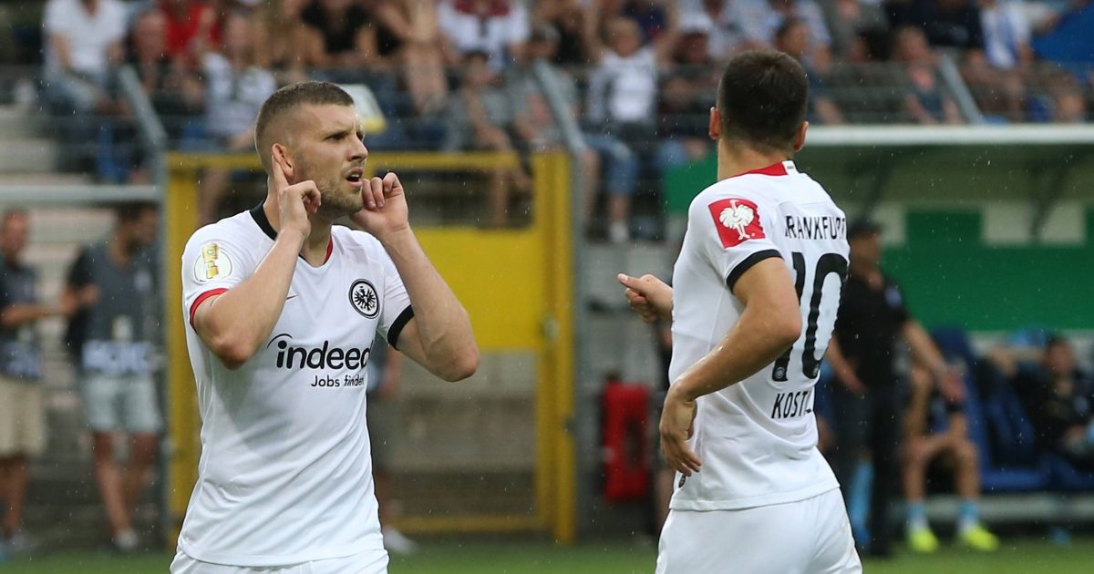 Ante Rebic schoss die Eintracht mit drei Toren zum Sieg (Foto: imago images / Jan Huebner).