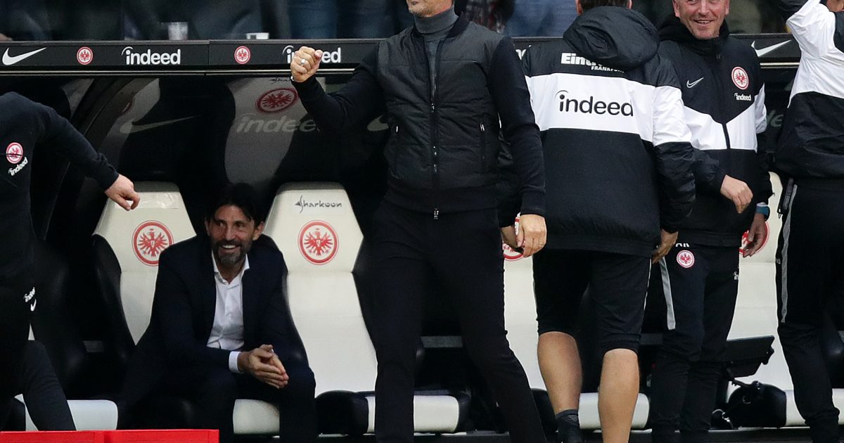  Adi Hütter ließ mit der SGE die Muskeln spielen. (Foto: Heiko Rhode)