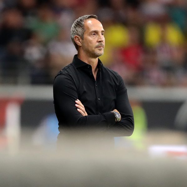  Adi Hütter blickt positiv auf das Spiel gegen Bayer Leverkusen. (Foto: Heiko Rhode)