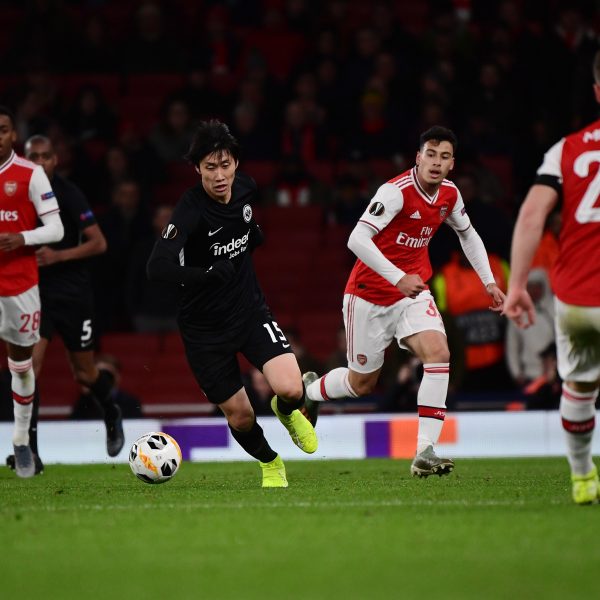  Midfielder Daichi Kamada scored twice in the 2-1 win over Arsenal in November (Quelle: imago images/ Jan Huebner)