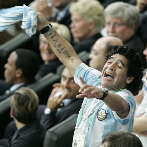 Er brüllte, er tanzte, er jubelte. Diego Maradona im Waldstadion bei der WM 2006. (Foto: Heiko Rhode)