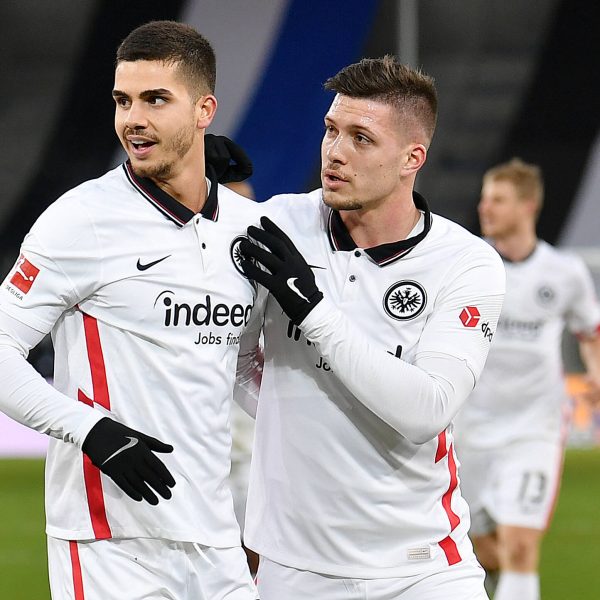  Das neue Traumduo der Eintracht. Silva und Jovic. (Bild: imago images / Ulrich Hufnagel)
