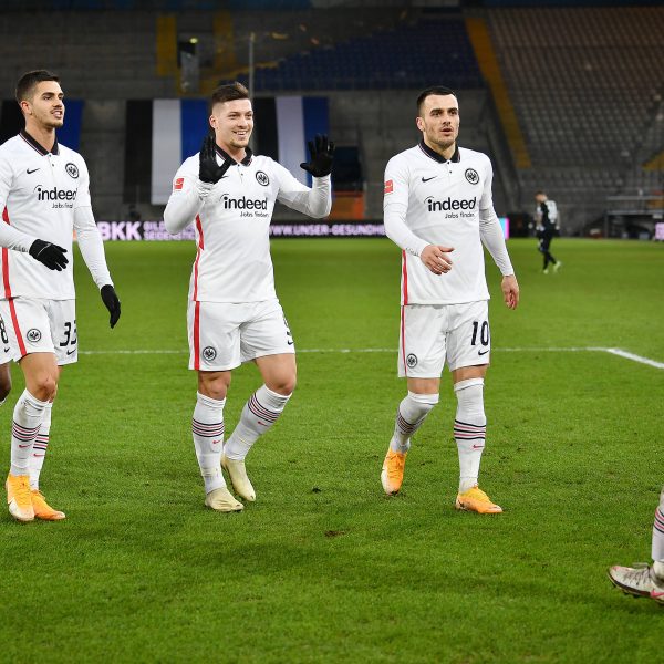  Die Eintracht-Offensive um Luka Jovic, André Silva, Daichi Kamada, Filip Kostic und auch Amin Younes bereitet den Gegnern große Probleme. Beim 5:1-Sieg gegen Bielefeld war die SGE zudem richtig in Torlaune. (Bild: imago images / Ulrich Hufnagel)