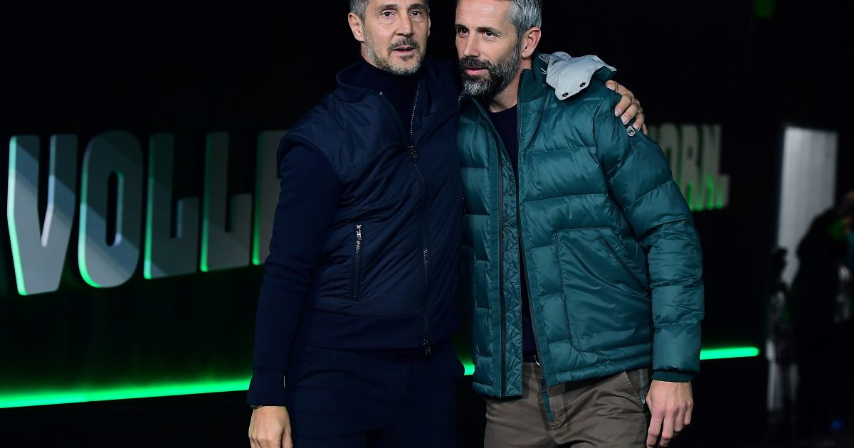  Adi Hütter und Marco Rose kennen sich aus Salzburger Zeiten. (Foto: IMAGO / Revierfoto)