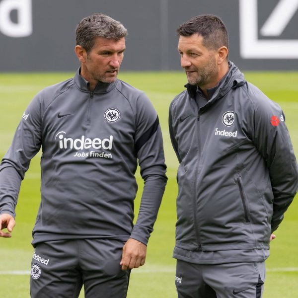  Die neuen Co-Trainer der SGE: Michael Angerschmid (links) und Ronald Brunmayr (Bild: IMAGO/Kessler-Sportfotografie)