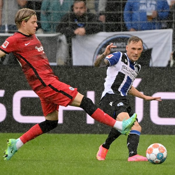  Jens Petter Hauge brachte die SGE in der 22. Minute in Führung. (Bild: IMAGO / Ulrich Hufnagel)