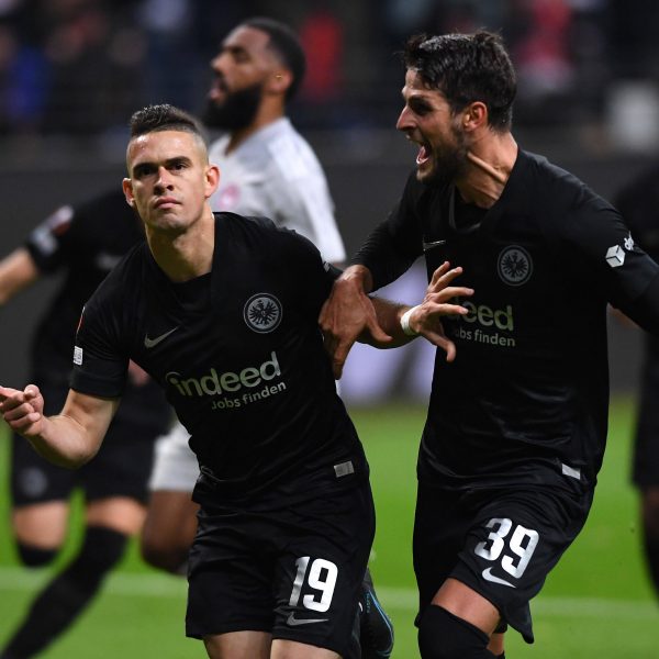  Verwandelte zur zwischenzeitlichen Führung: Rafael Borré. (Foto: IMAGO / Revierfoto)