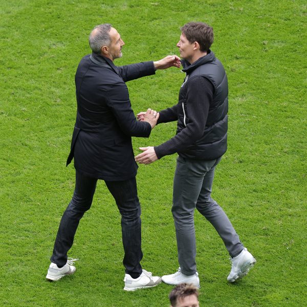  Am Mittwoch kommt es zum Aufeinandertreffen zwischen Adi Hütters Gladbachern und Nachfolger Oliver Glasner. (Foto: Heiko Rhode)