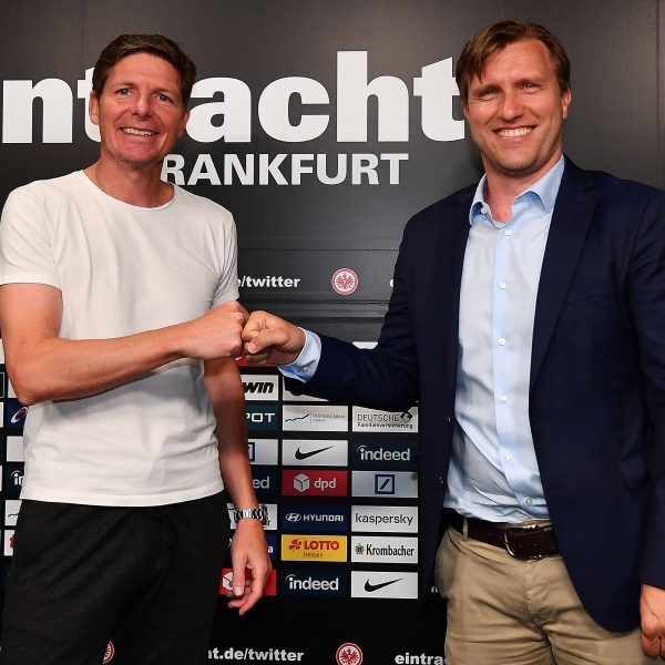  Neuer Trainer, neuer Sportvorstand: Oliver Glasner (li.) und Markus Krösche haben fortan bei der SGE das Sagen. (Foto: IMAGO / Jan Huebner)