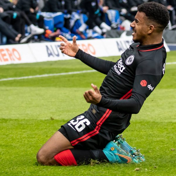  Knauff ebnete den Weg zum 4:1-Erfolg der Hessen. (Foto: IMAGO / Andreas Gora)