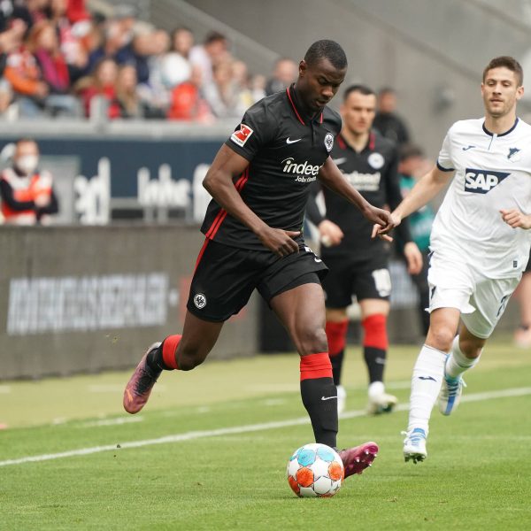  Evan N'Dicka traf im letzten Spiel gegen Hoffenheim in beide Tore (Foto: IMAGO / Schüler)
