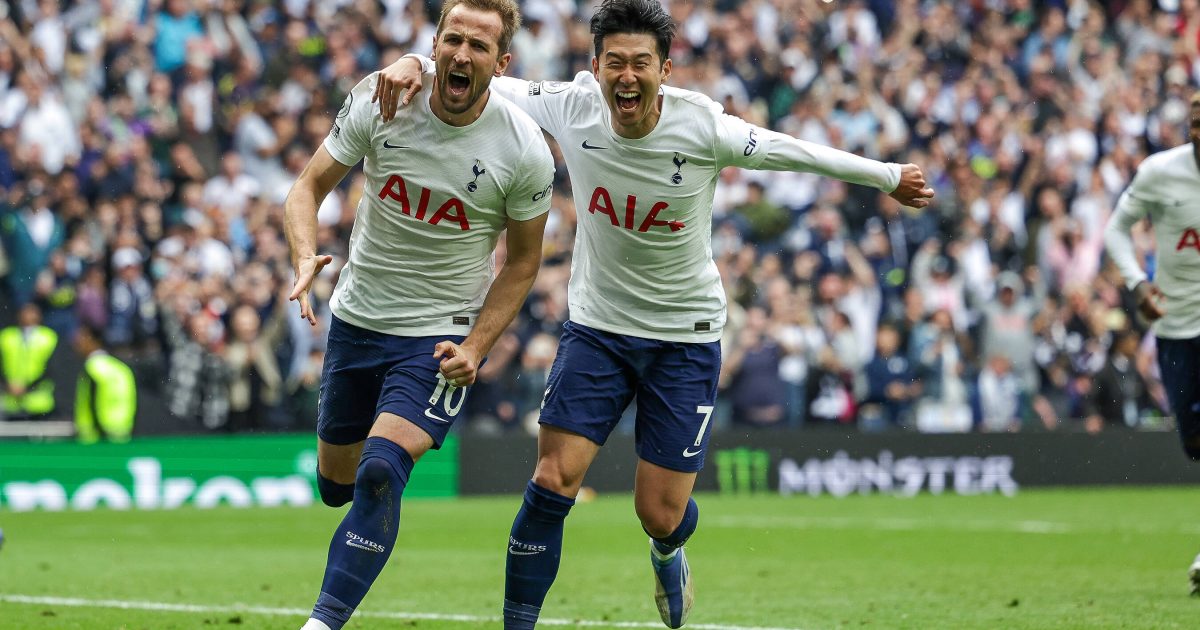  Heung-min Son und Harry Kane bejubeln einen Treffer des Mittelstürmers. (Bild: IMAGO / Pro Sports Images)