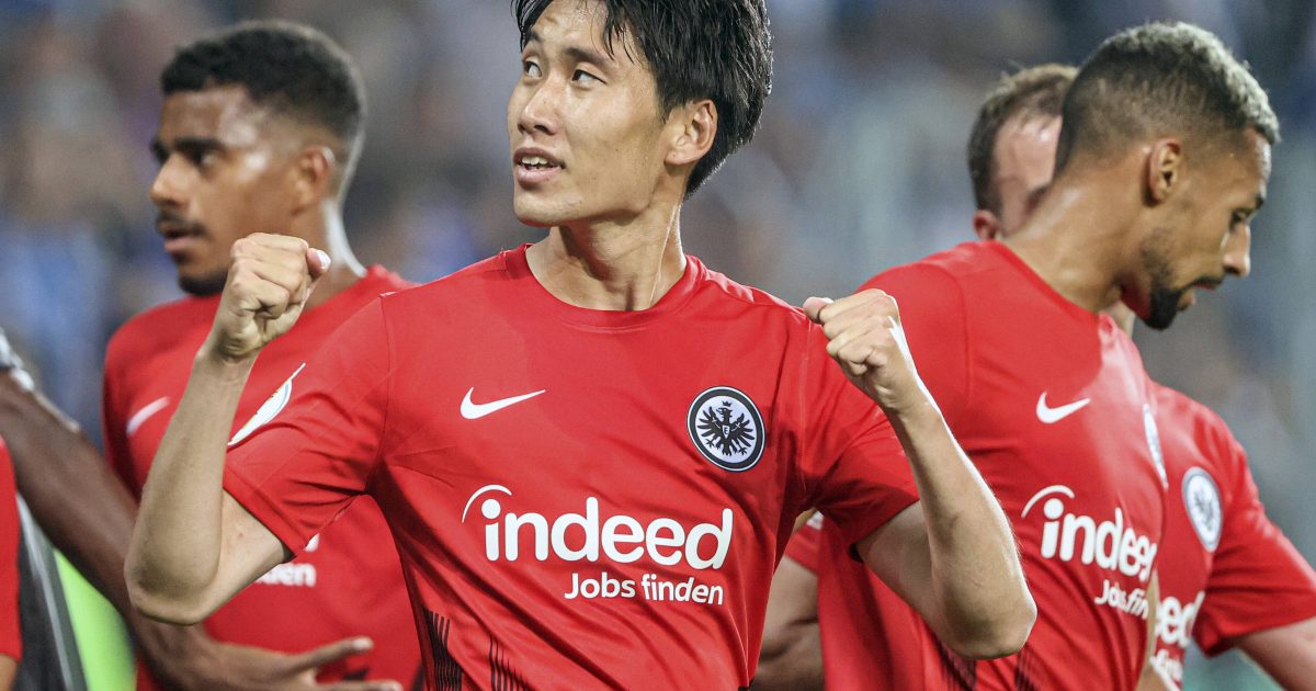  Daichi Kamada wurde in der ersten Runde gegen Magdeburg mit zwei Toren zum Matchwinner. (Foto: IMAGO / Rene Schulz)