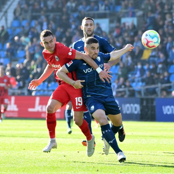  Die SGE (hier: Borré) zeigte eine der schwächsten Saisonleistungen. (Foto: IMAGO / Team 2)