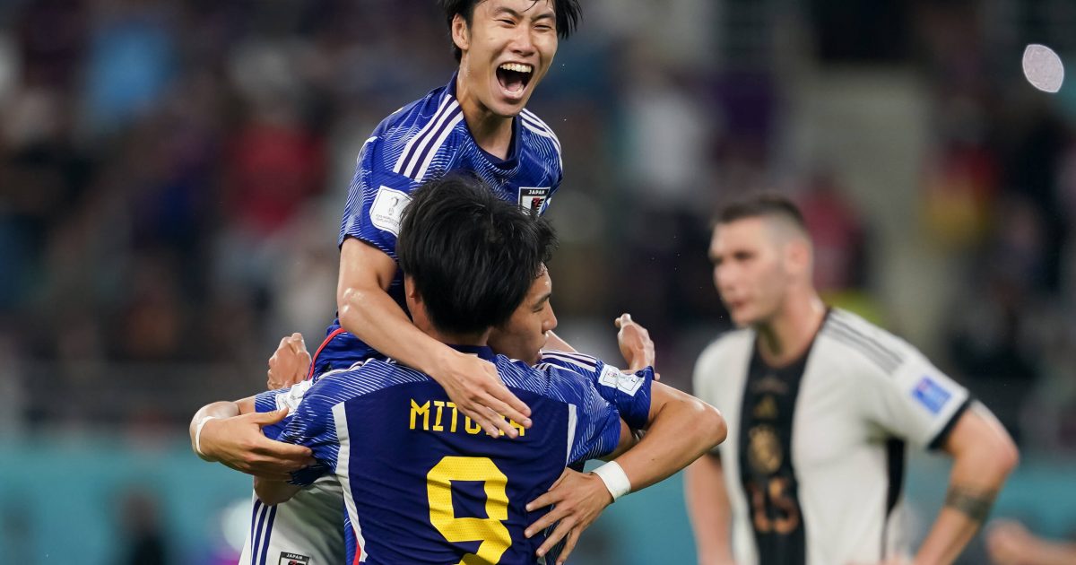 Daichi Kamada jubelt über den Sieg seiner Japaner gegen Deutschland. (Foto: imago/Sportimage)