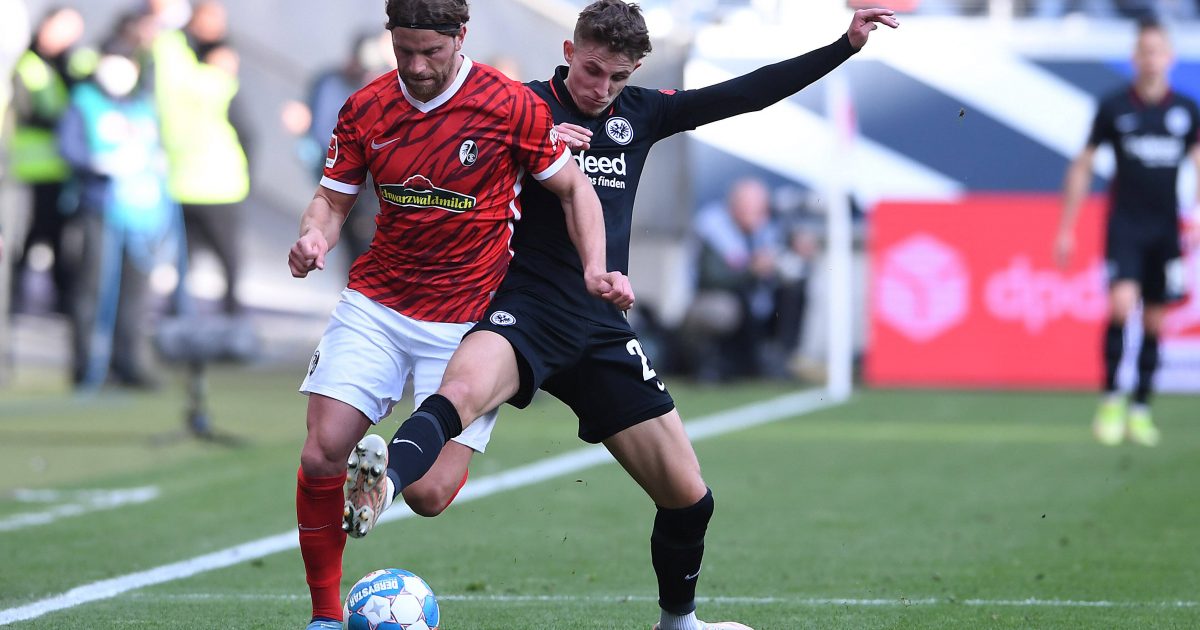 Jesper Lindström traf beim letzten Spiel in Freiburg erstmals für die SGE. Gelingt es ihm erneut? (Bild: IMAGO / Revierfoto)