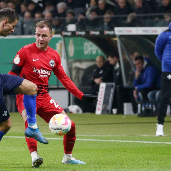  Mario Götze war Dreh- und Angelpunkt im Spiel der SGE. (Foto: imago/Thomas Frey)