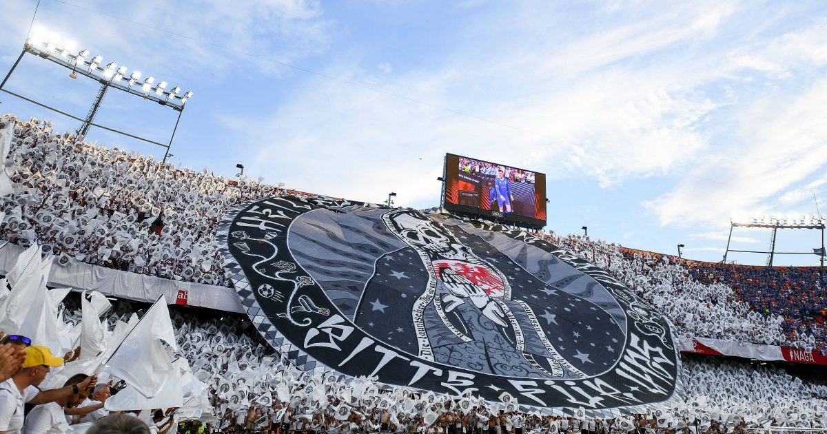  Auch beim letzten Finale veranstalteten die Frankfurt-Fans eine große Choreo. (Foto: IMAGO / Jan Huebner)