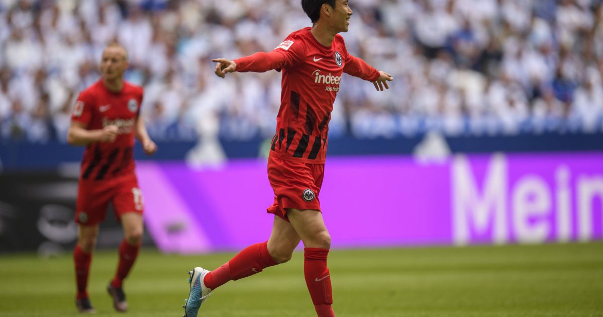  (Daichi Kamada nach seinen Treffer zum 1:1 Ausgleich, Bild:IMAGO / Kirchner-Media)