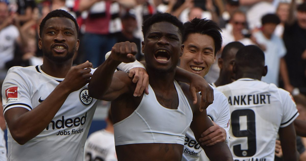 Eric Junor Dina Ebimbe schrie seine Freude heraus. (Foto: IMAGO / Hartenfelser)